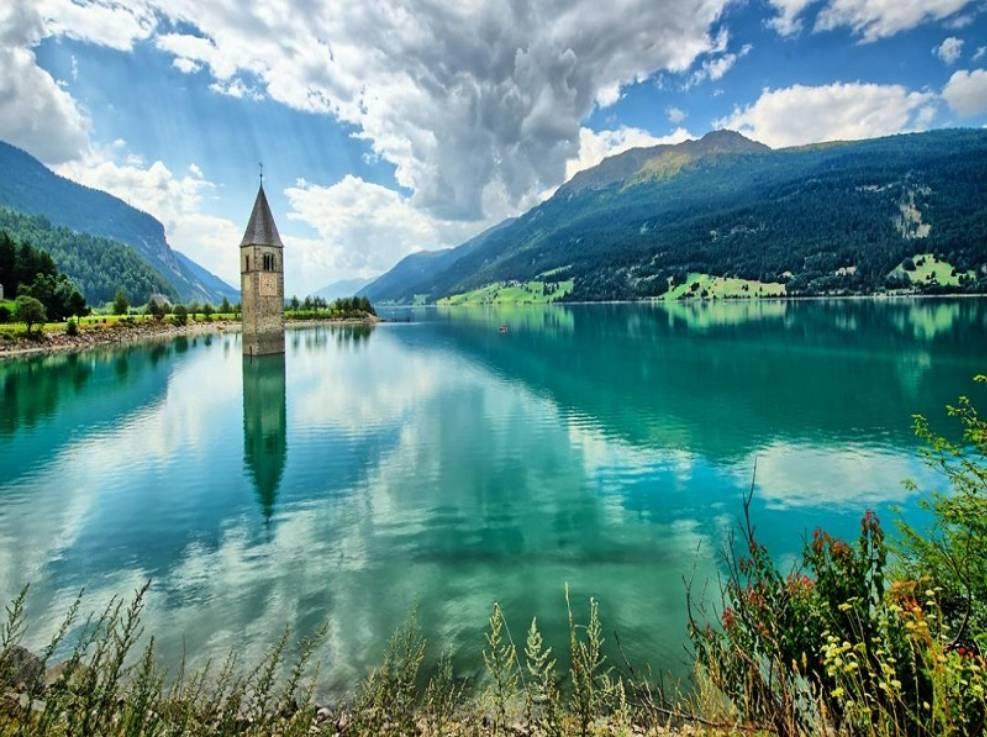 Le sorgenti del fiume Adige, Curon Lago di Resia e Glorenza Alto Adige